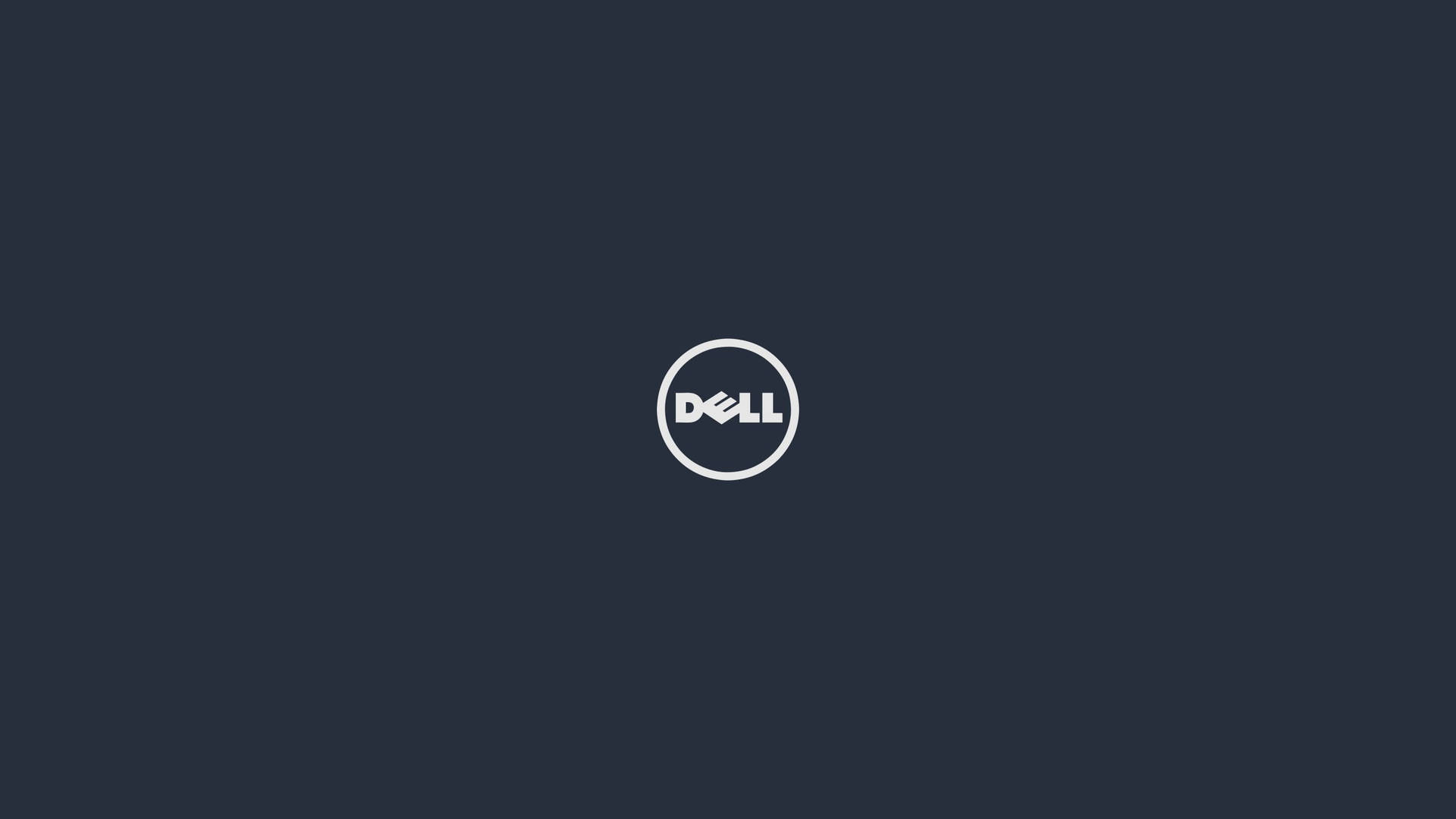 Simple Blue Gray Dell Laptop Logo Background