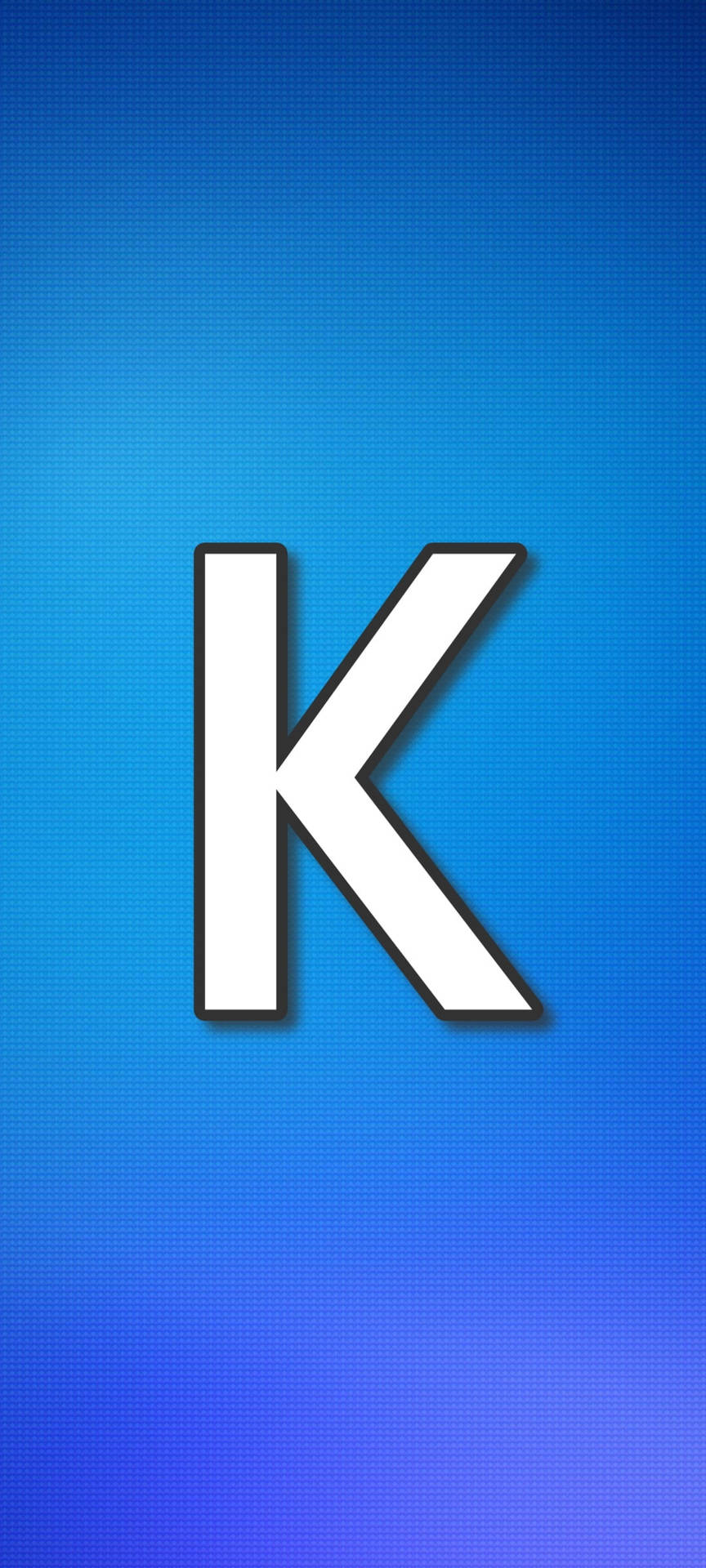 Simple Blue K Alphabet Background