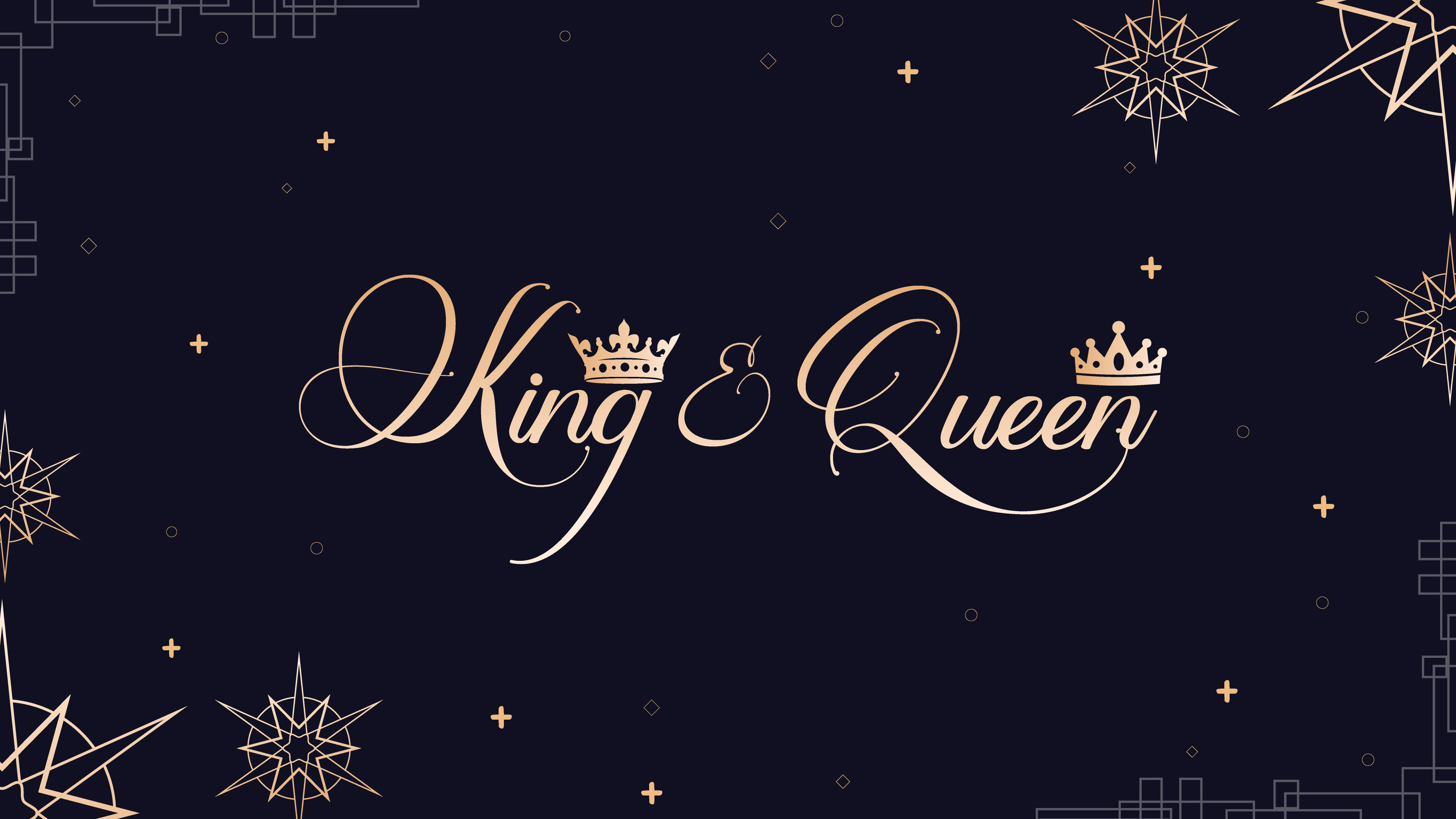 Simple Blue King And Queen Background