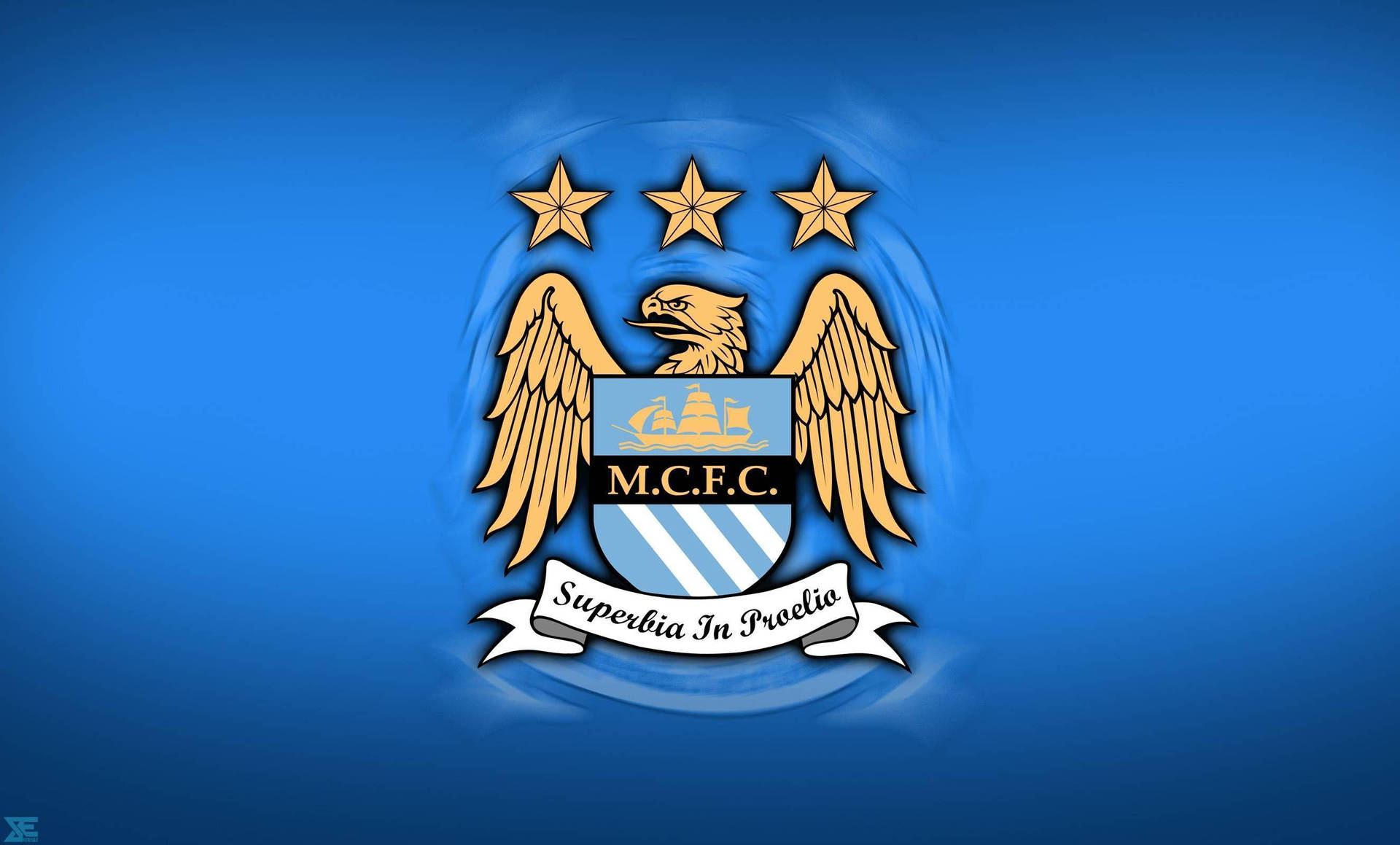 Simple Blue Manchester City Fc Desktop