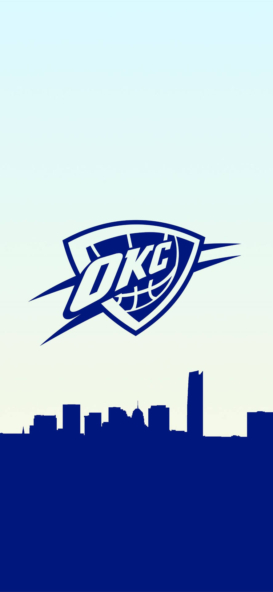 Simple Blue Oklahoma City Logo Background