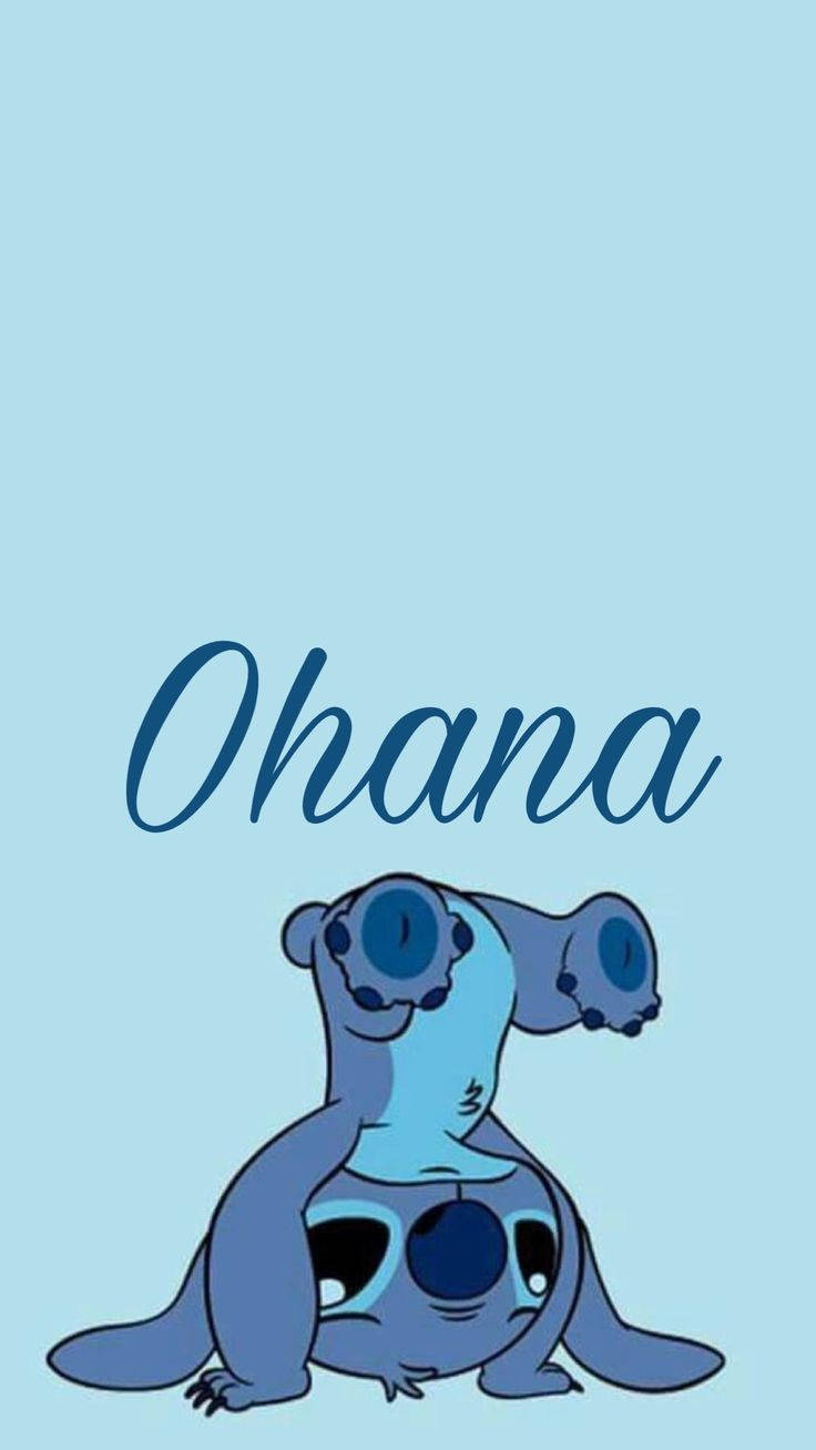 Simple Blue Stitch Ohana Background