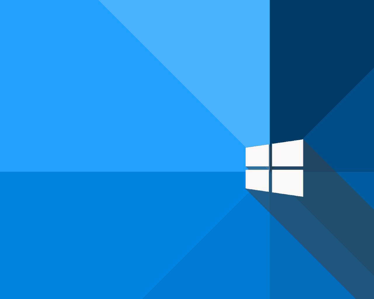 Simple Blue Windows 10 Logo Background