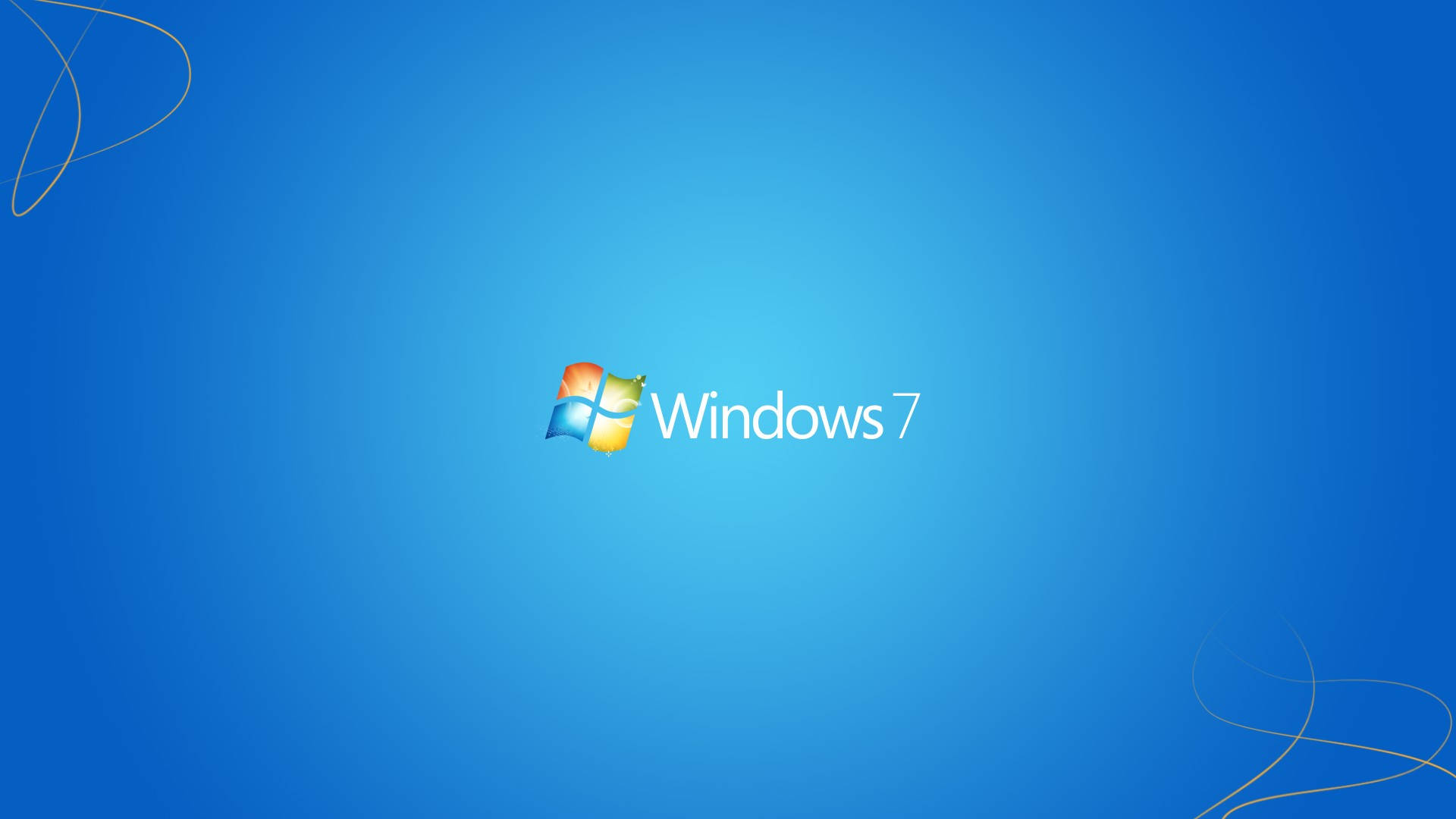 Simple Blue Windows 7 Screen Background