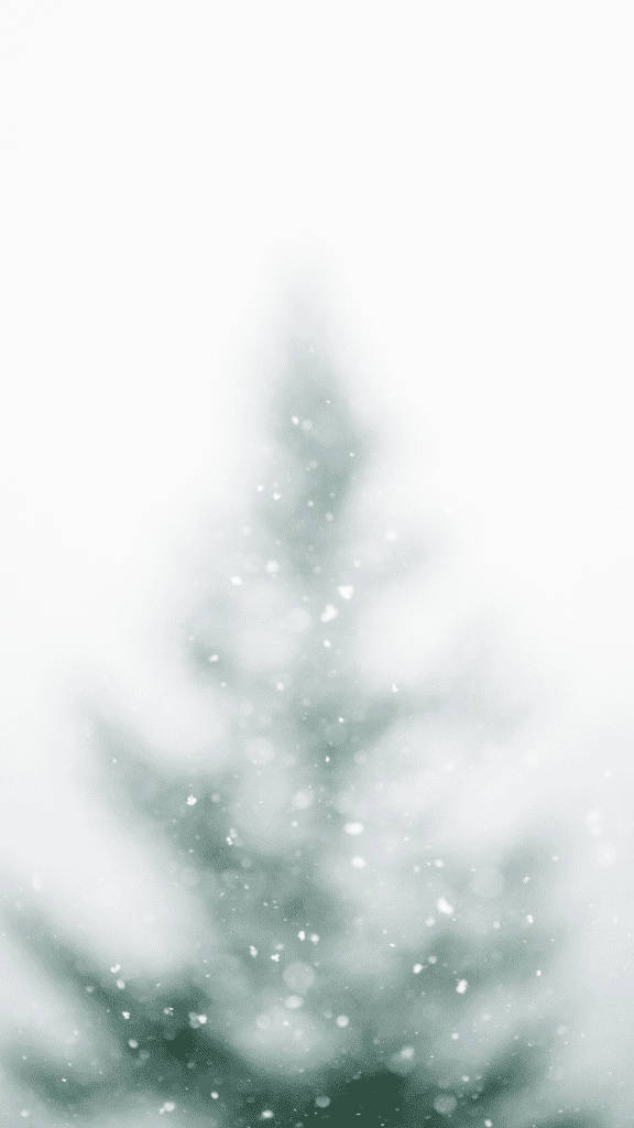 Simple Blurry Christmas Tree With Snow