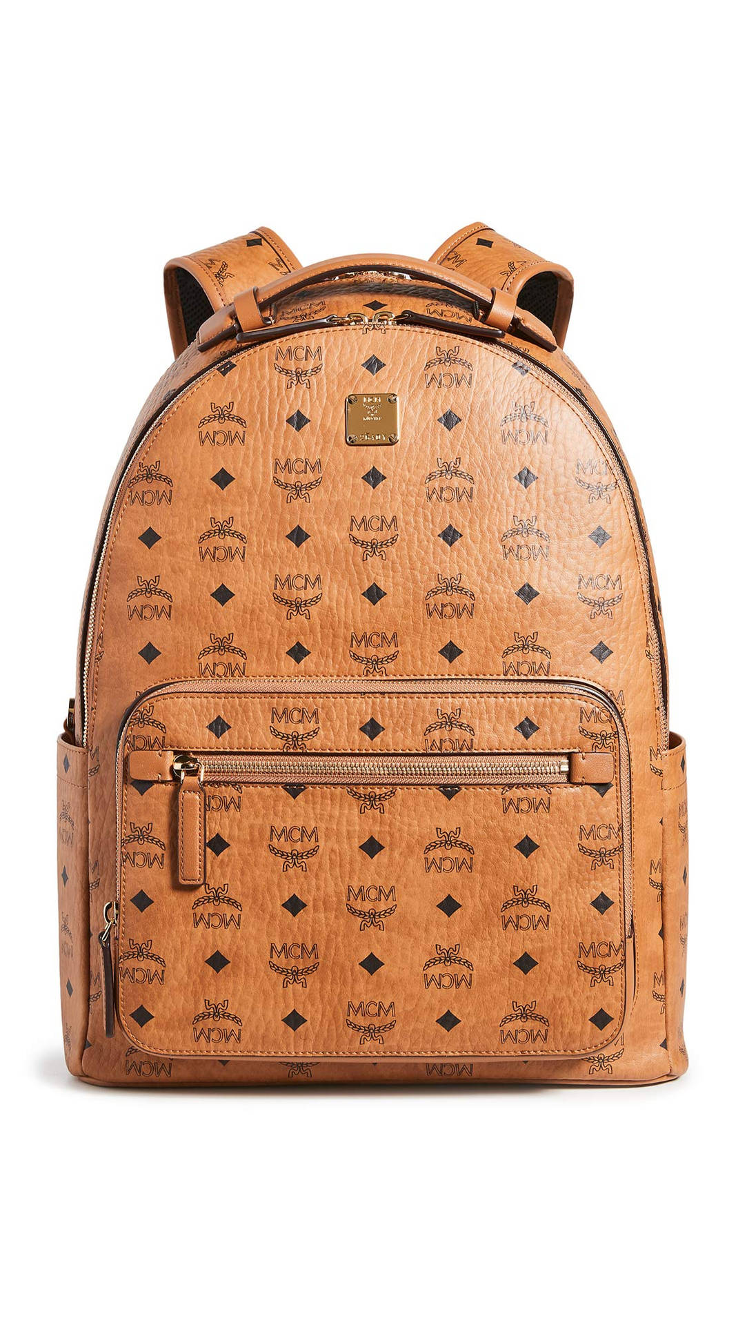 Simple Brown Mcm Backpack