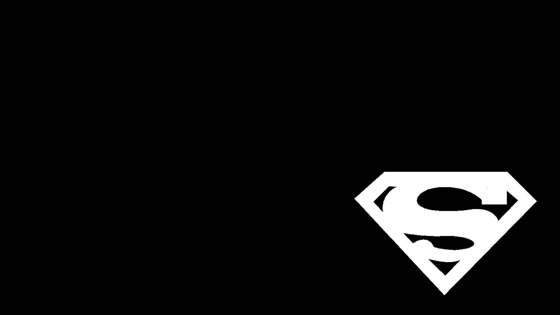 Simple Bw Superman Symbol Iphone Background