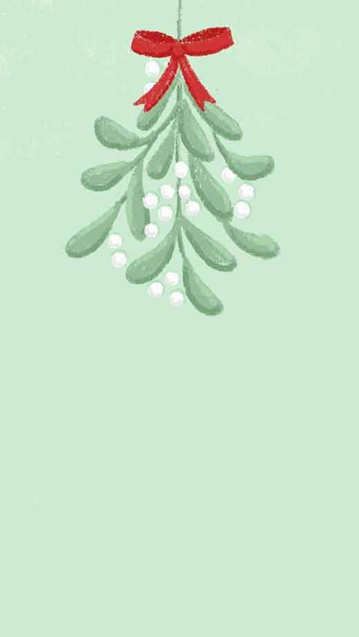 Simple Christmas Mistletoe Background