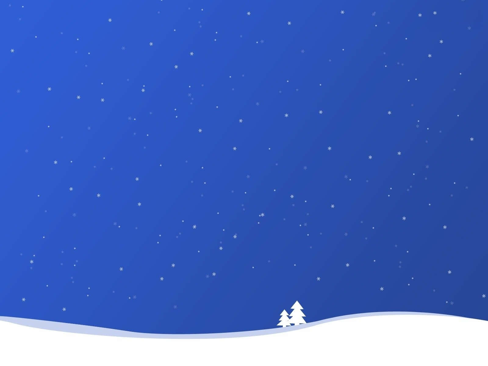 Simple Christmas Night Snow Landscape Ipad