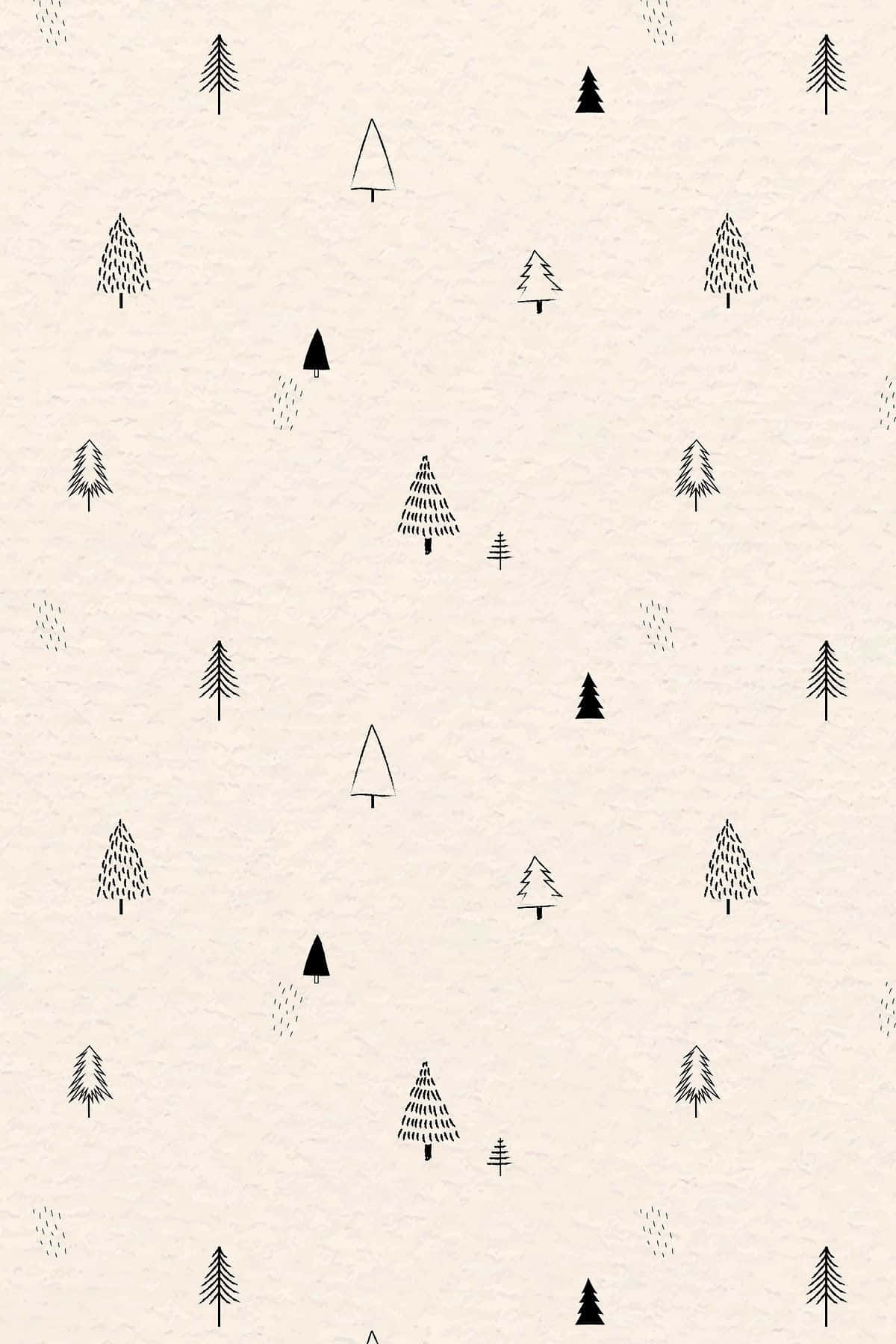Simple Christmas Tree Pattern Iphone Background