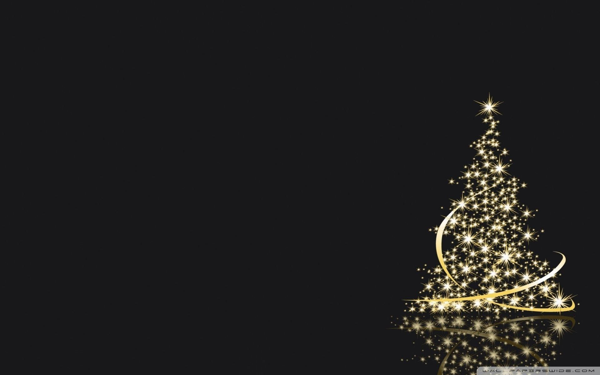 Simple Christmas Tree Sparkles Background