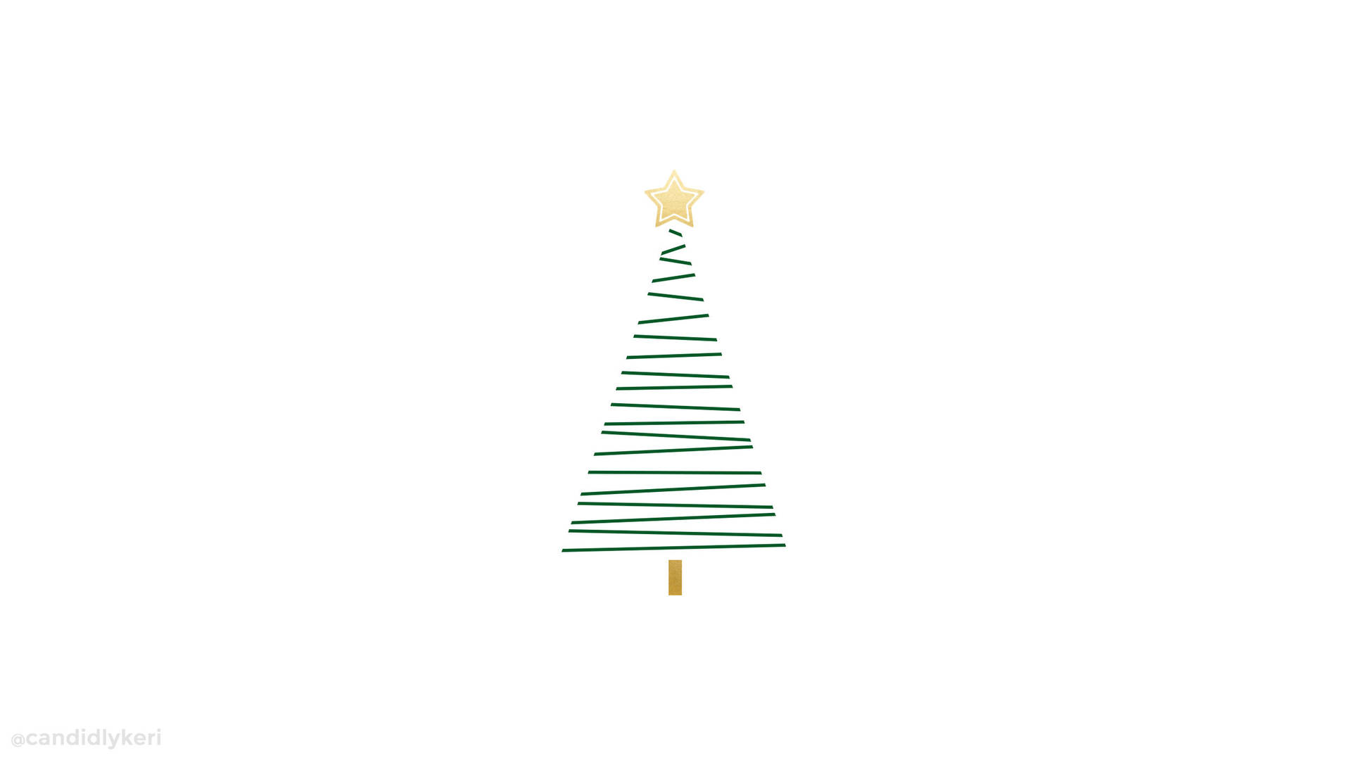 Simple Christmas Tree Swirls Background