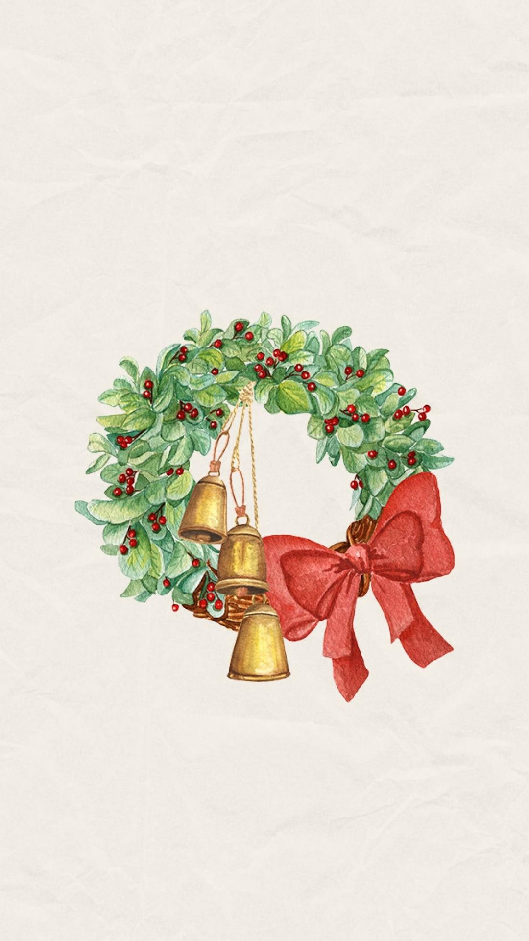 Simple Christmas Wreath Background