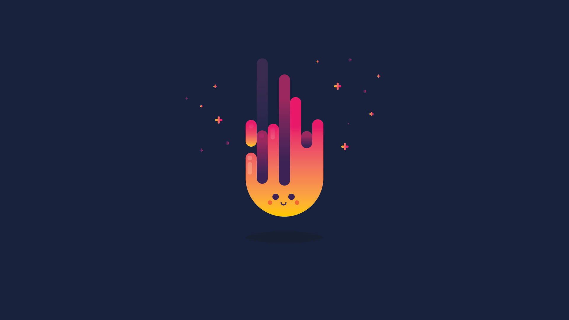 Simple Clean Cute Happy Fire Background