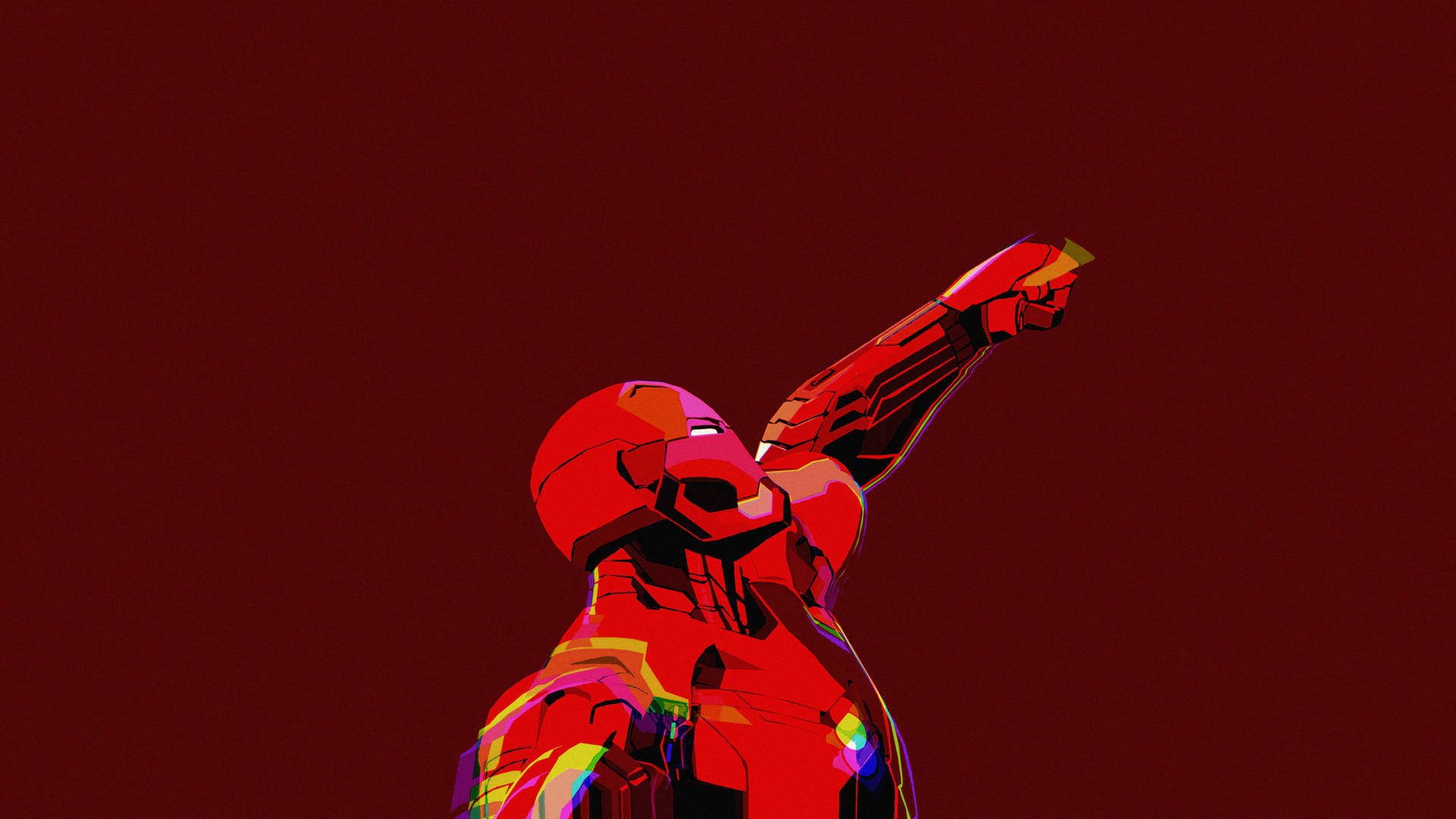 Simple Clean Iron Man Graphic Art Background