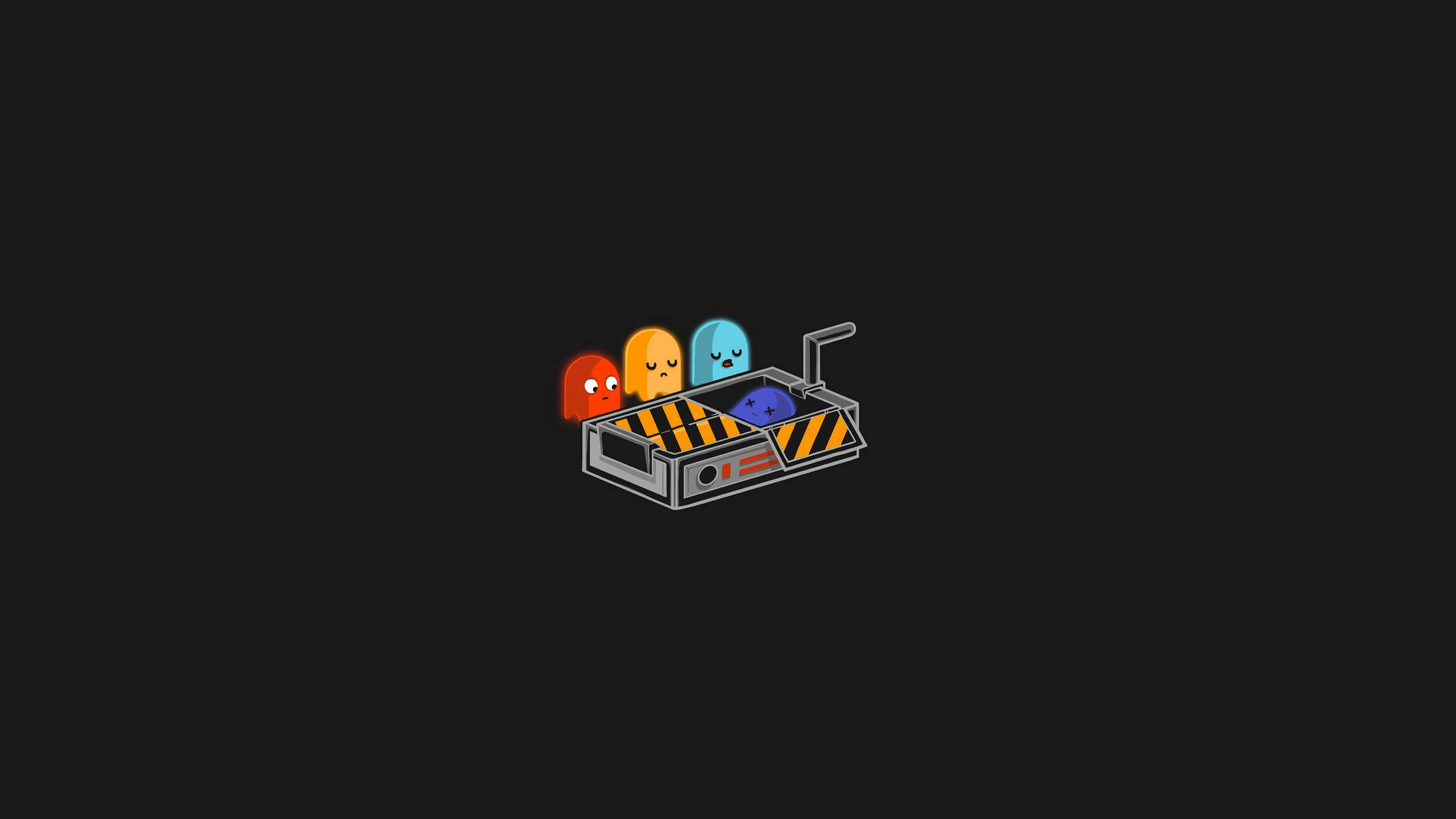 Simple Clean Pacman Ghosts Background