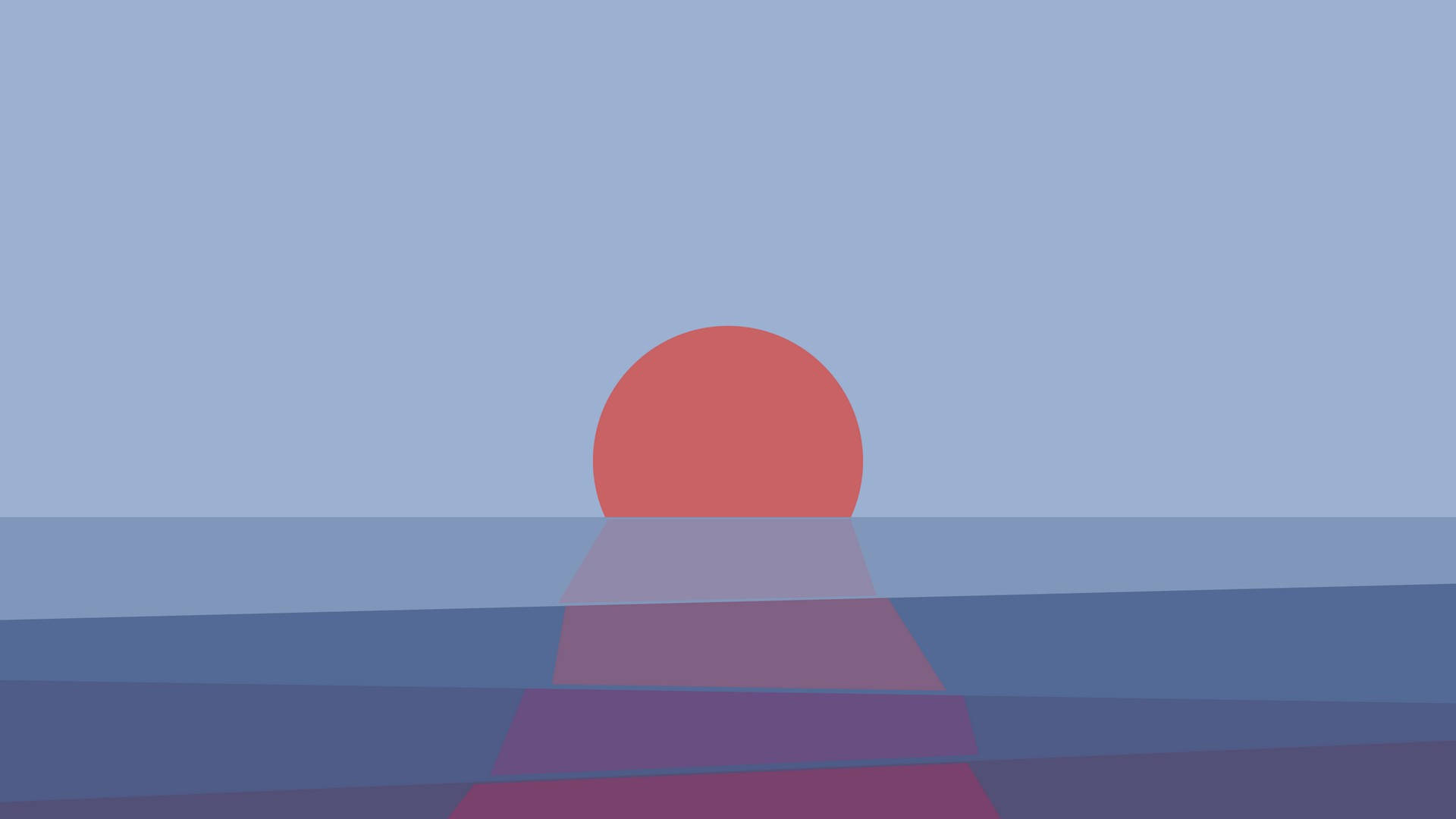 Simple Clean Red Sunset Background