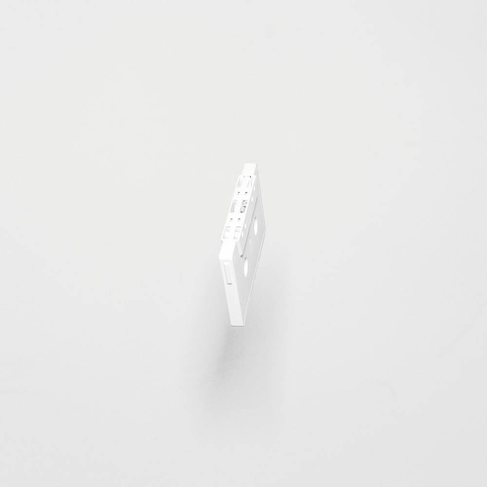 Simple Clean White Cassette Tape Background