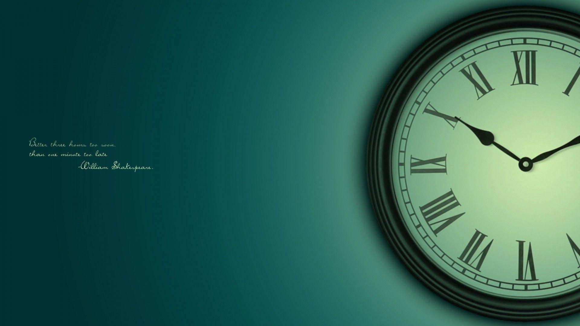 Simple Clock Quote Time Background