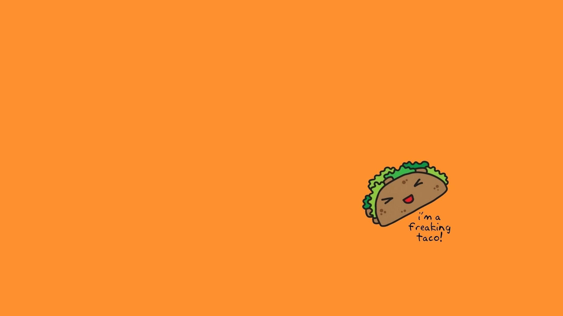 Simple Cute Aesthetic Pc Freaking Taco Background