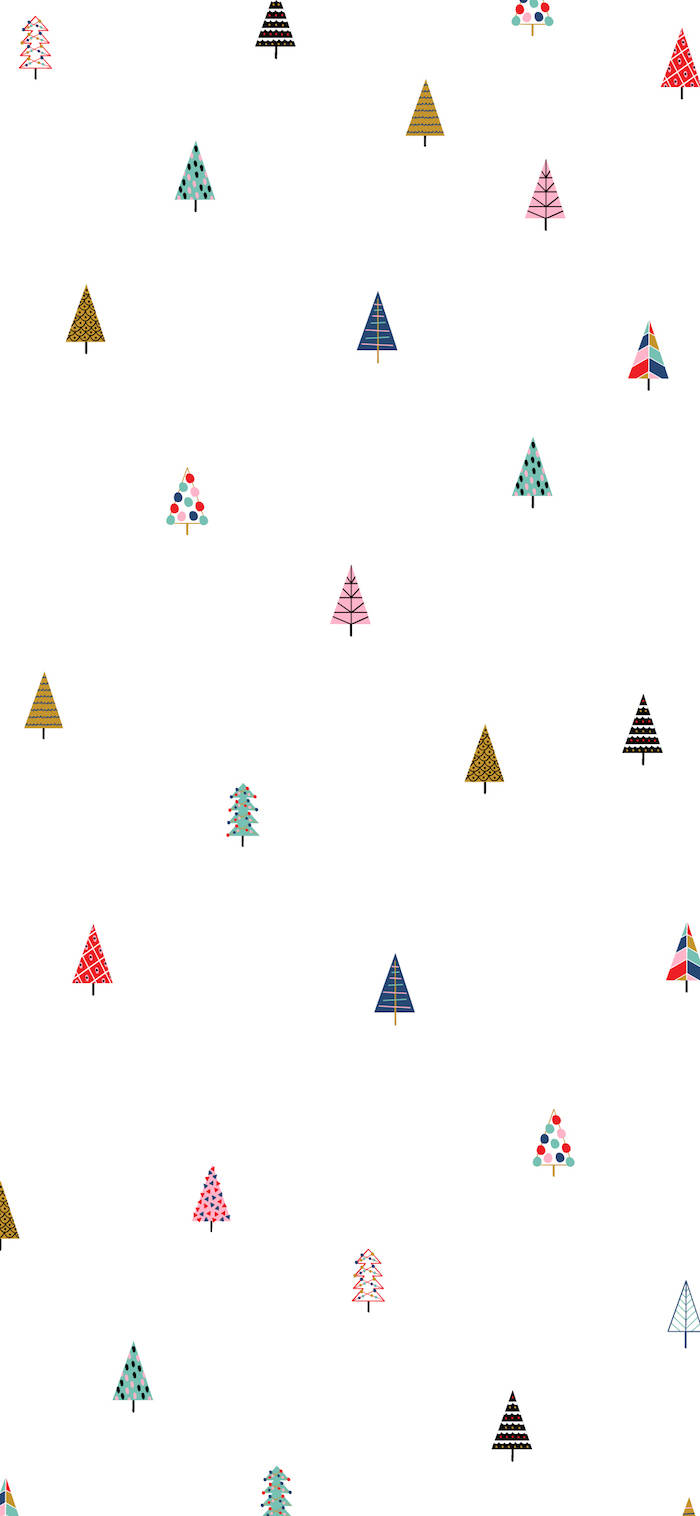 Simple Cute Christmas Iphone Colorful Tree Icons