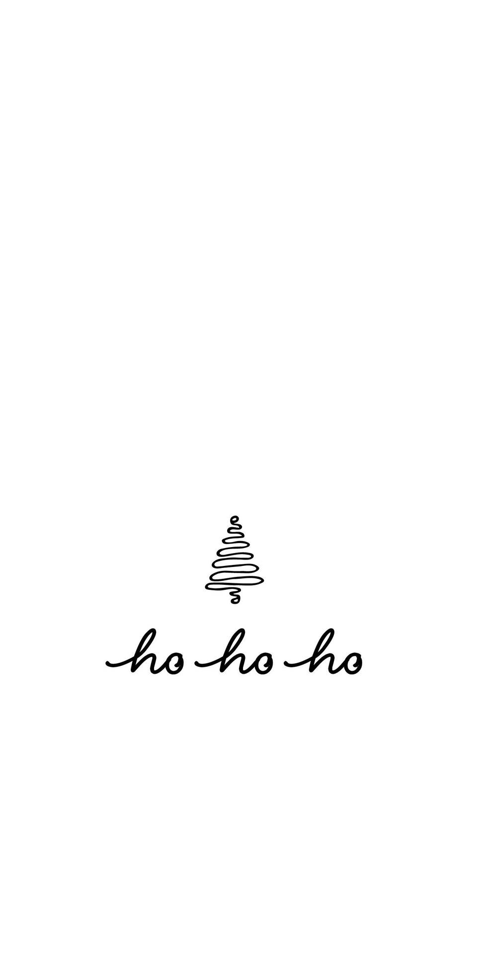 Simple Cute Christmas Iphone Sketched Tree Background