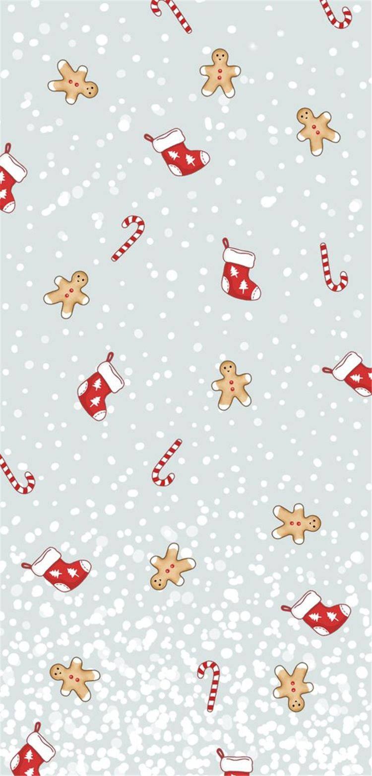 Simple Cute Christmas Iphone Socks Gingerbread