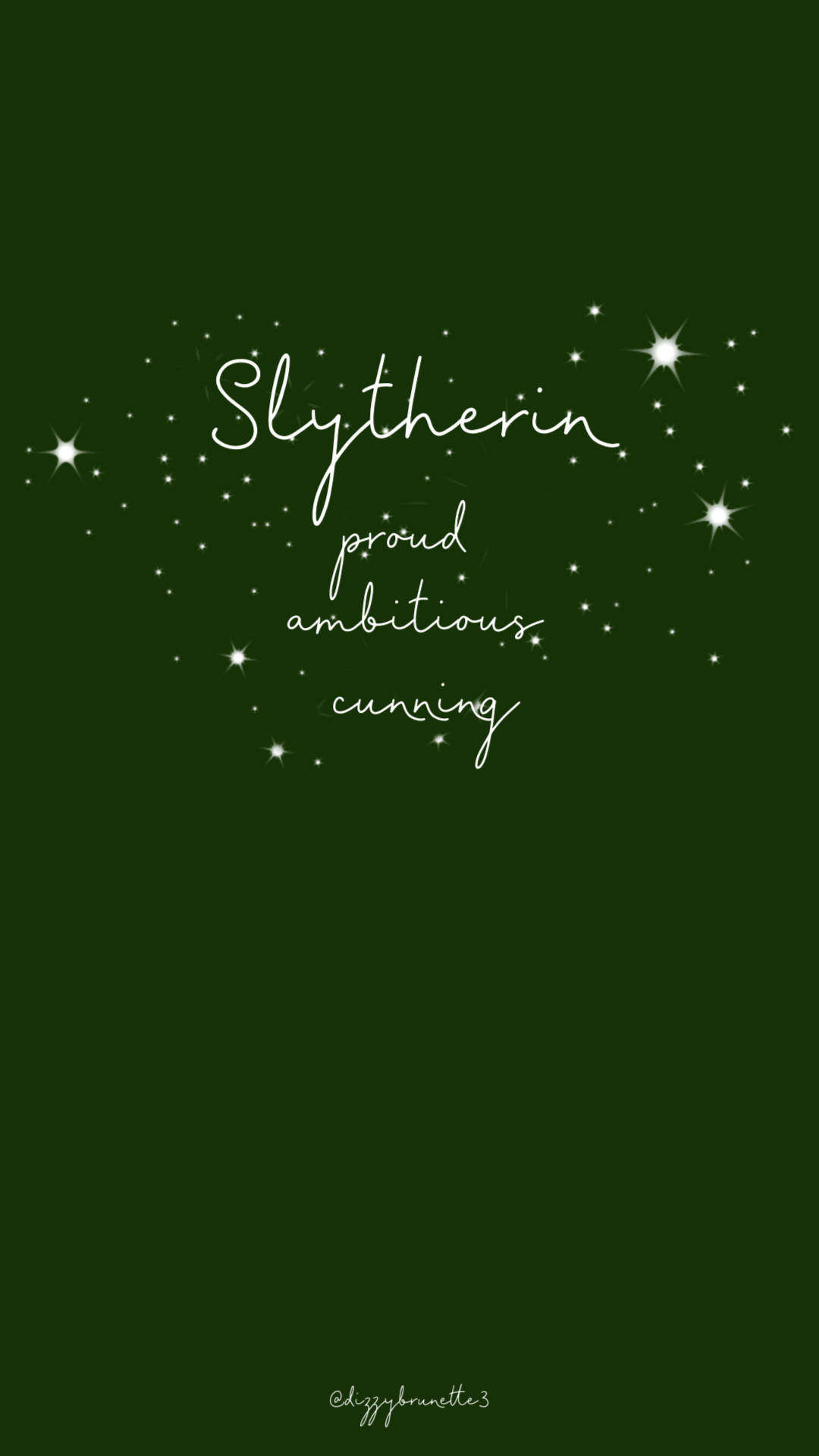 Simple Cute Harry Potter Slytherin Green Background