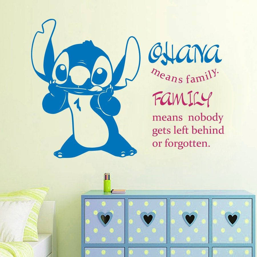 Simple Cute Stitch Ohana Decal Background