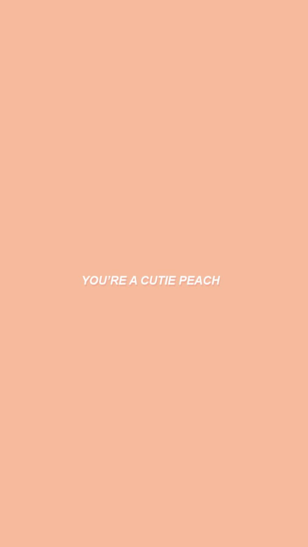 Simple Cutie Peach Typography Background