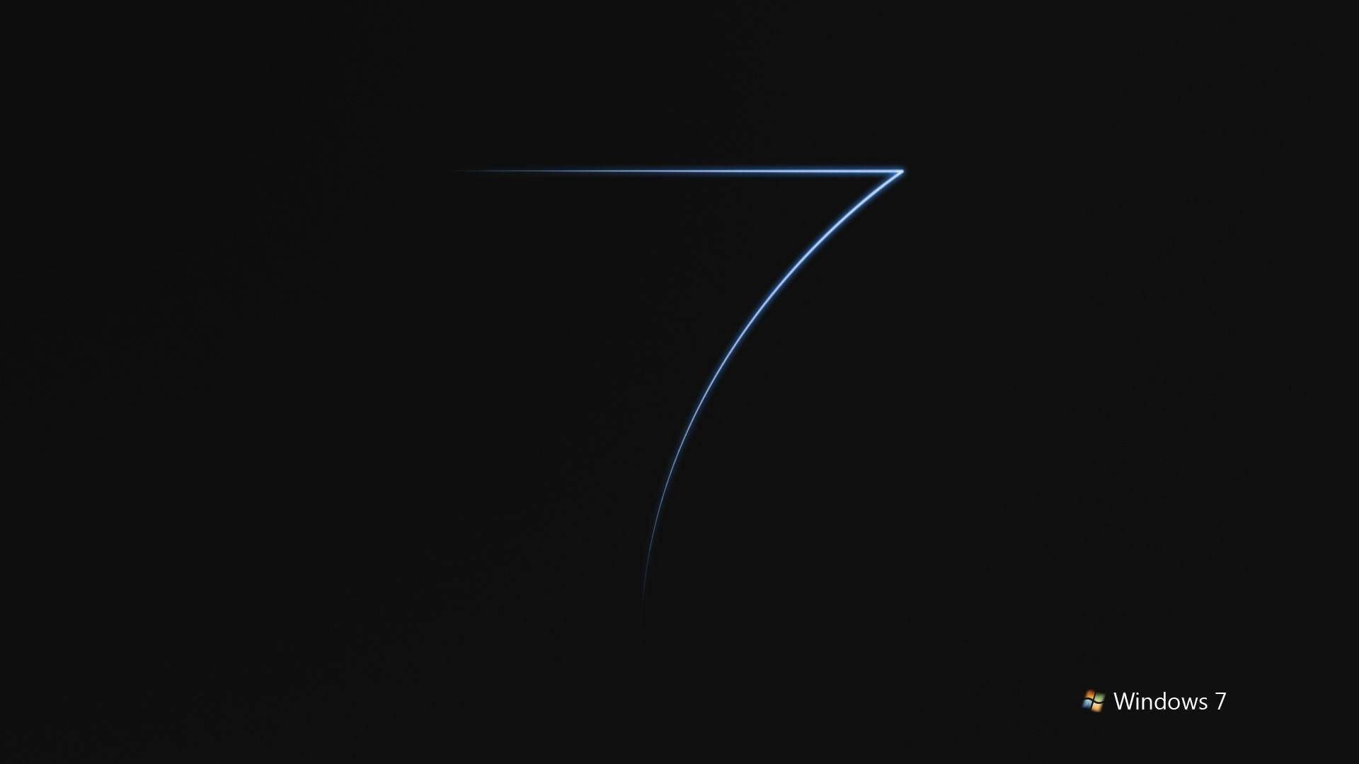 Simple Dark Windows 7 Logo Background