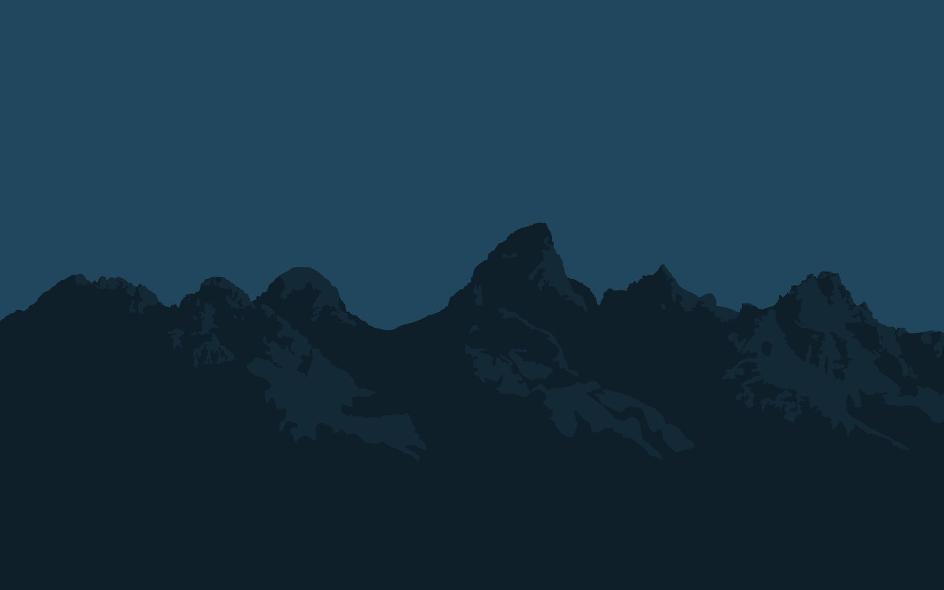 Simple Desktop Dark Mountain Ranges