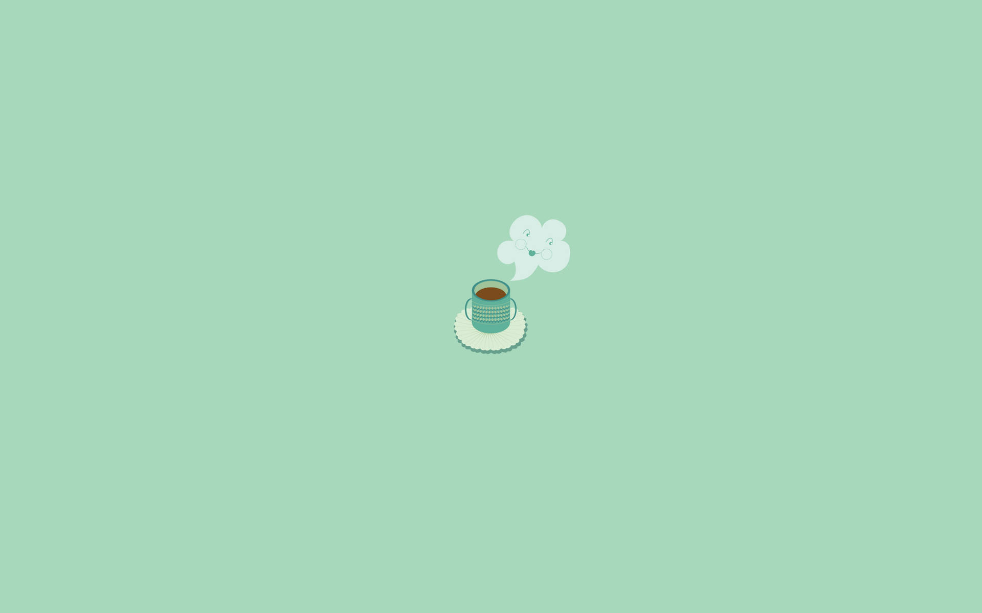 Simple Desktop Green Mug Background