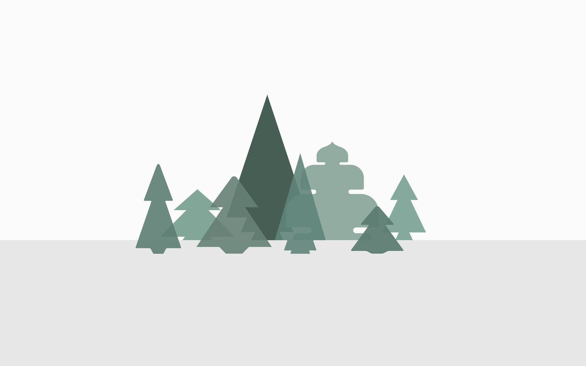 Simple Desktop Pine Trees Background