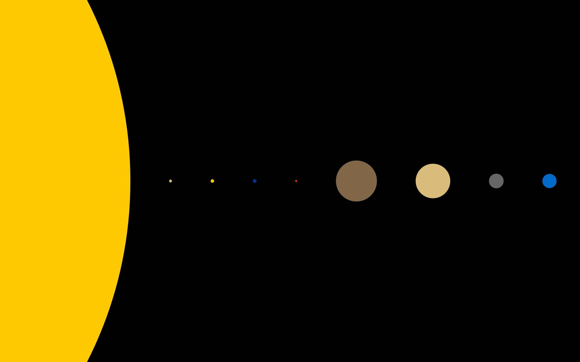Simple Desktop Planets Line Background