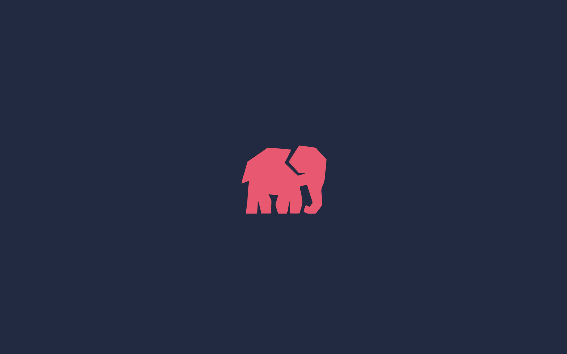 Simple Desktop Red Elephant