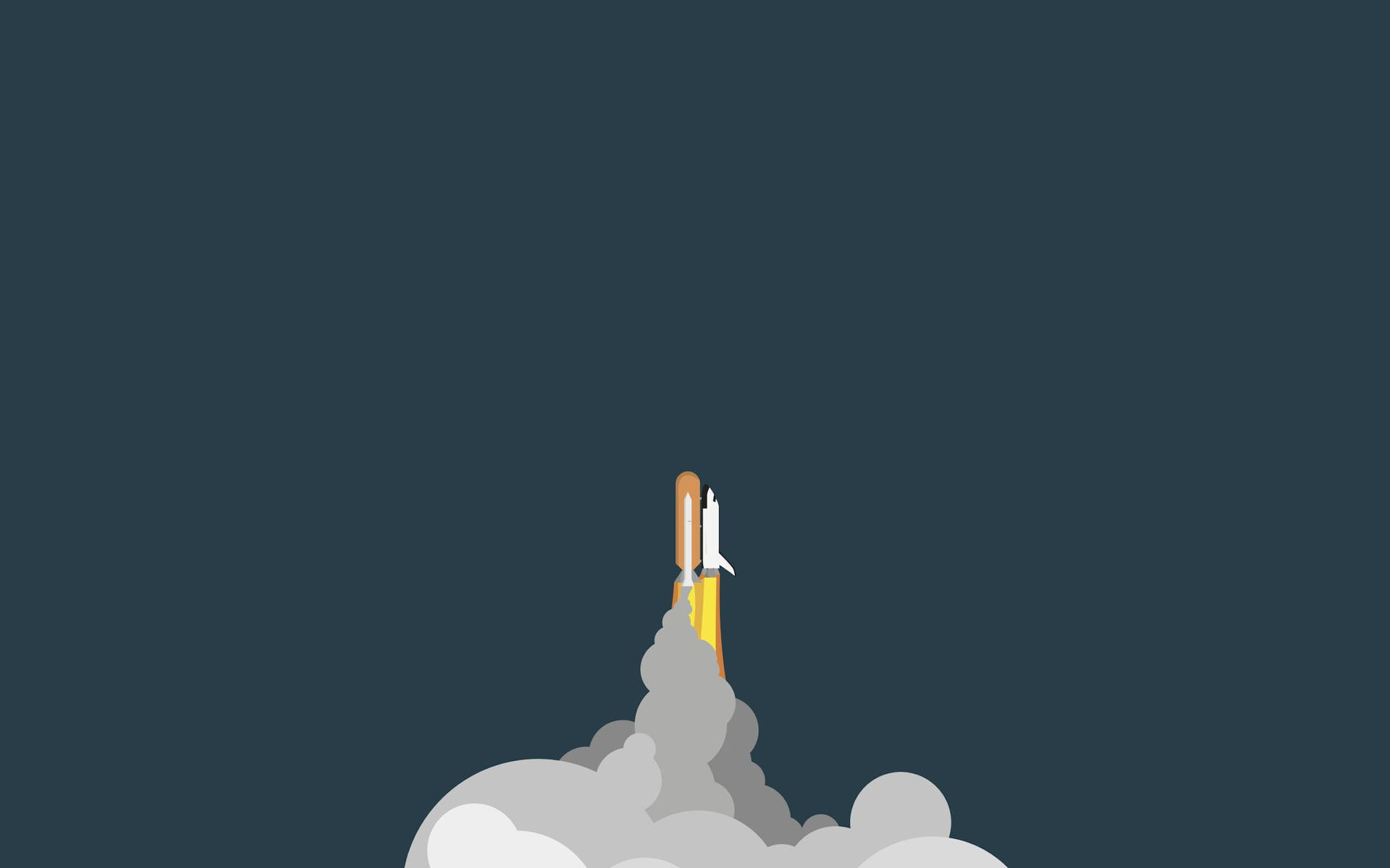 Simple Desktop Rocket Ship Background