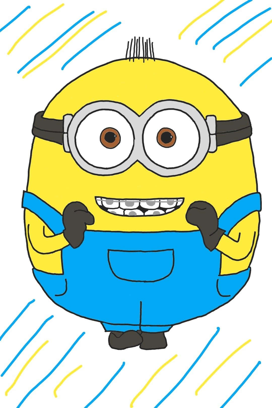 Simple Drawing Minion Pfp Background