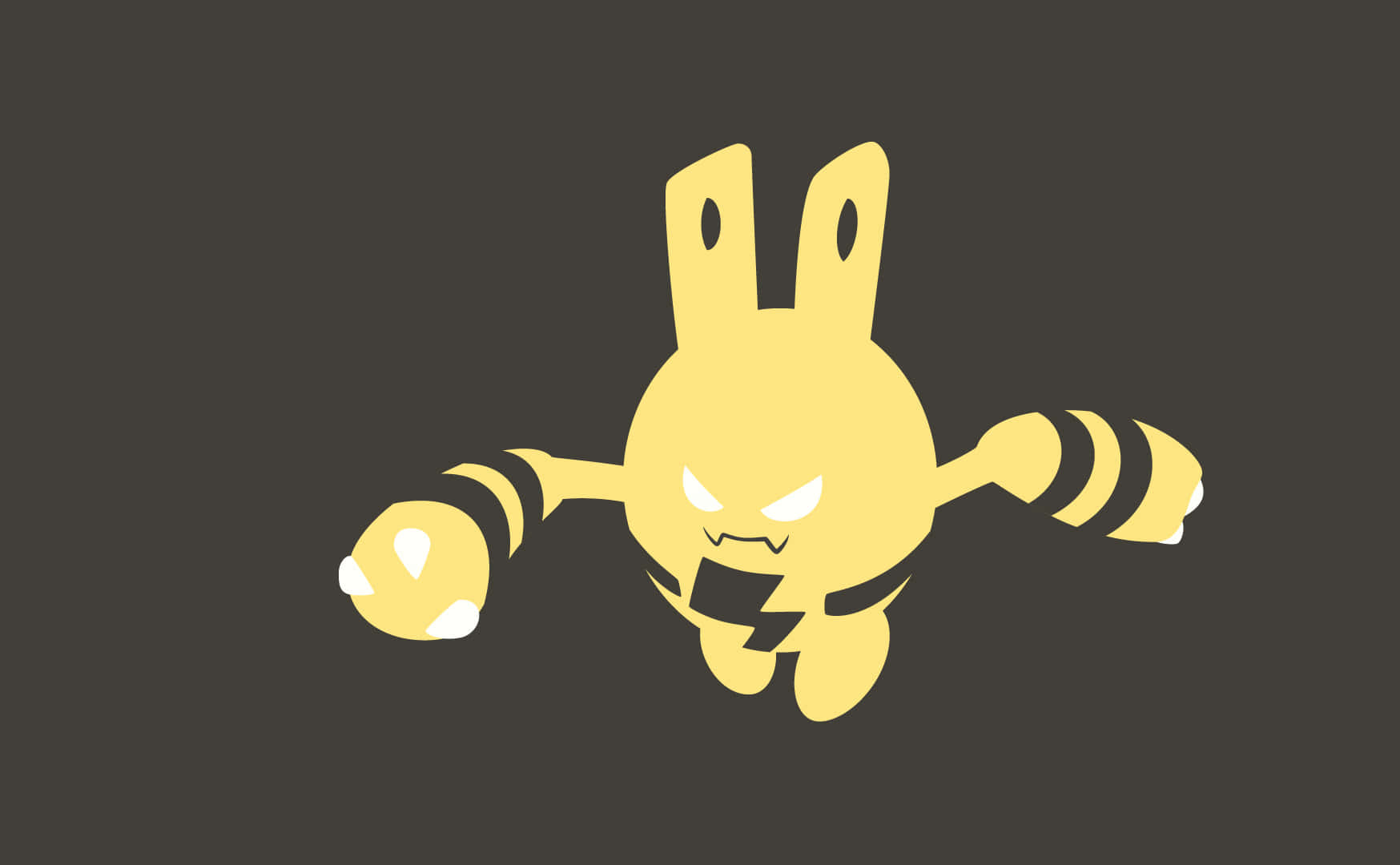 Simple Elekid On Dark Background Background