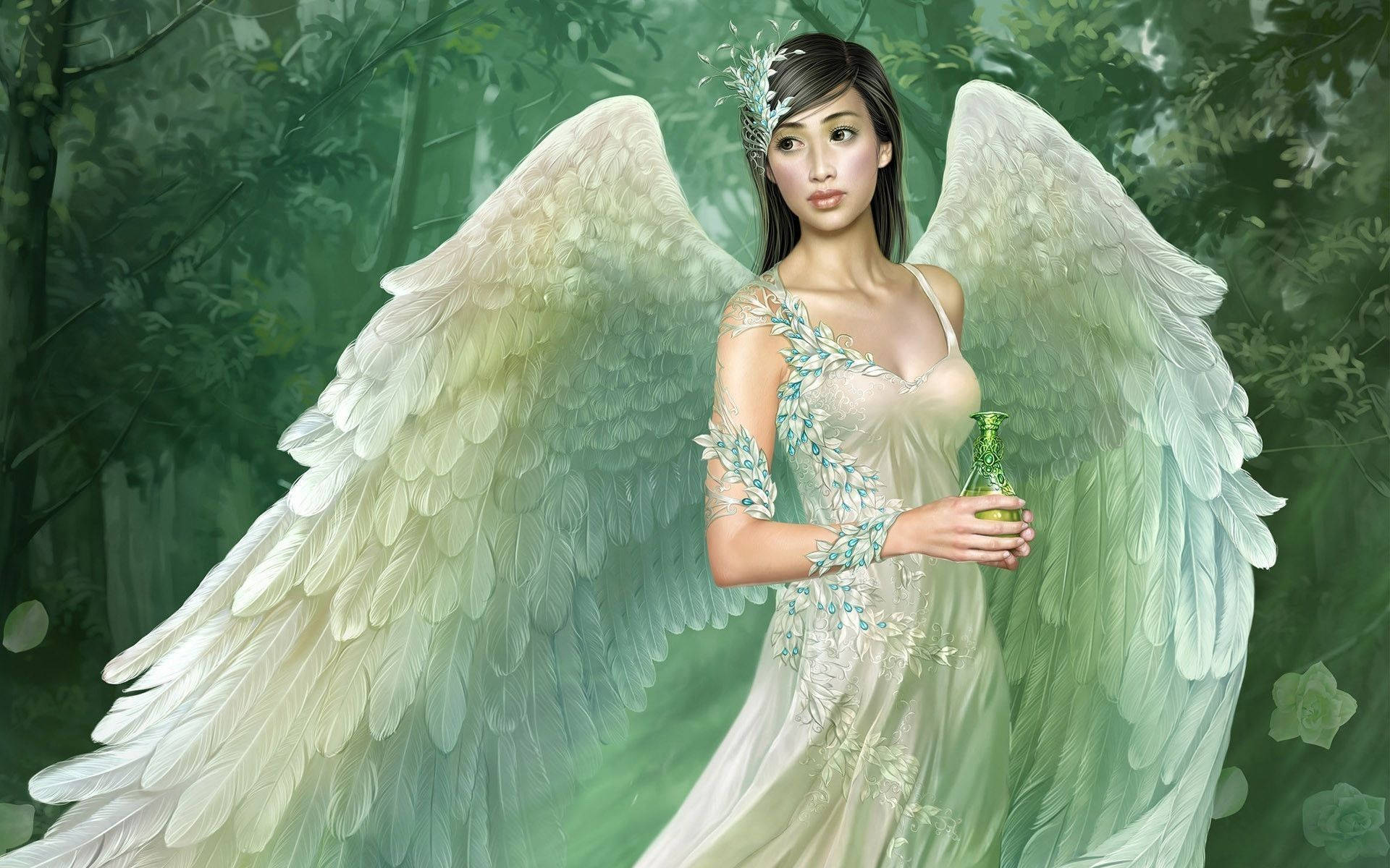 Simple Fairy With Wings Background