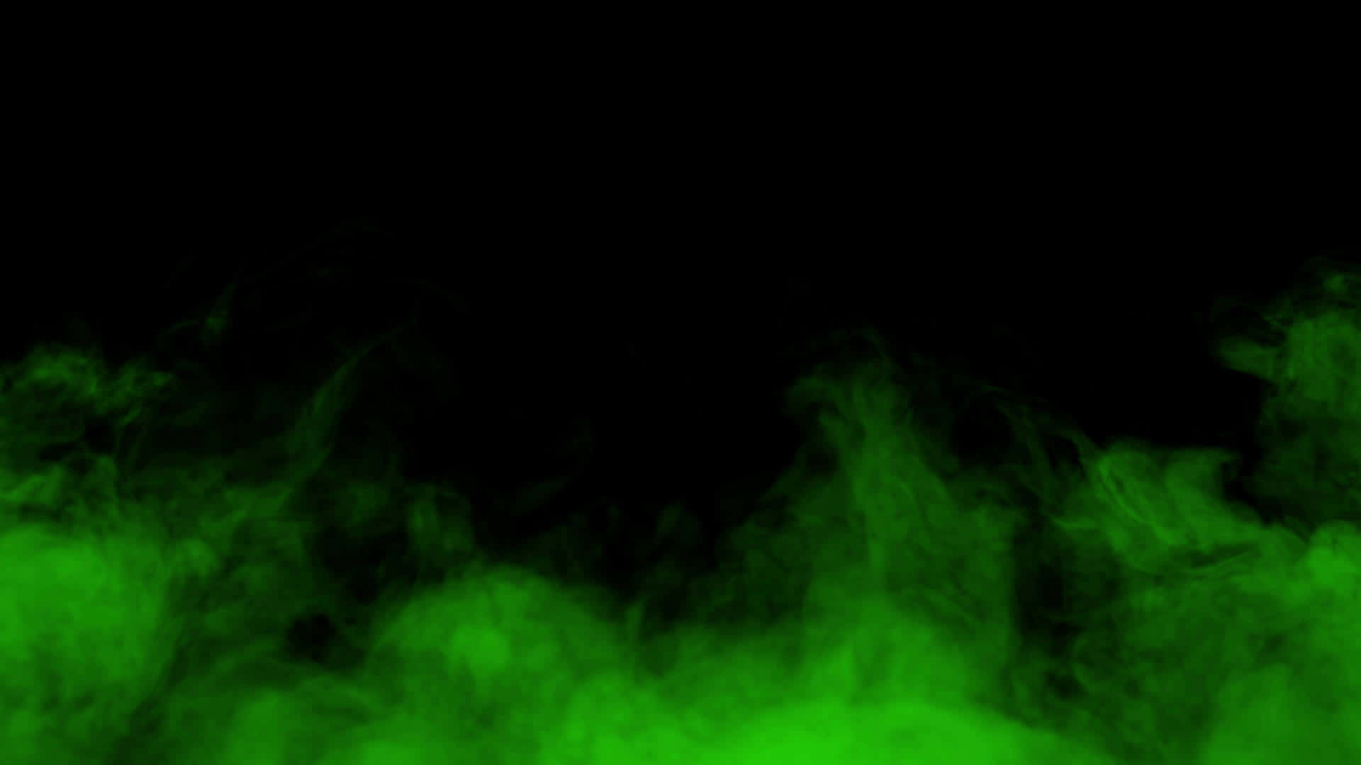 Simple Fire With Green Smoke Background