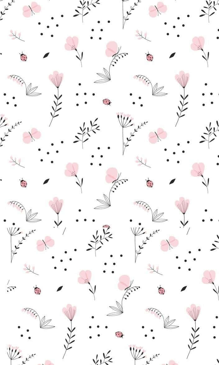 Simple Flower Pattern Iphone Background