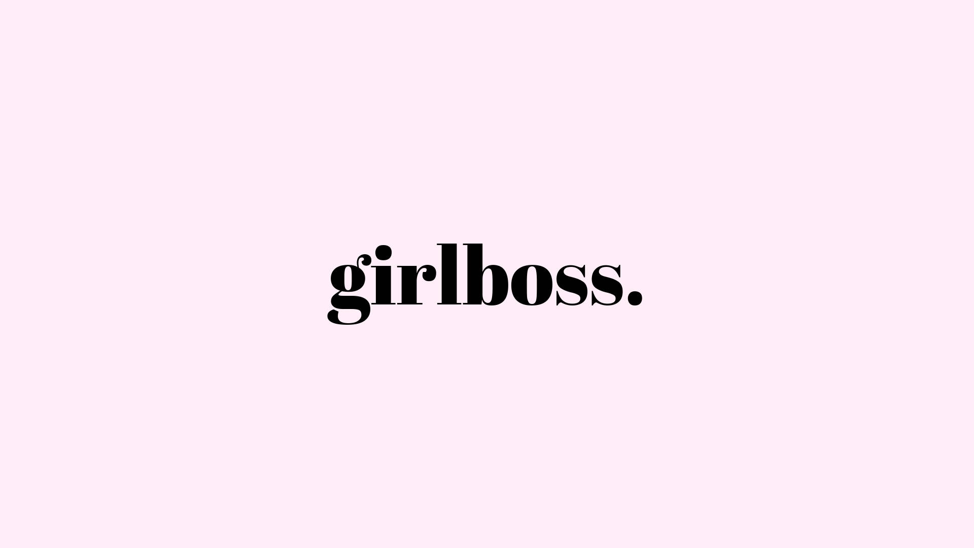 Simple Girl Boss In Pink Background