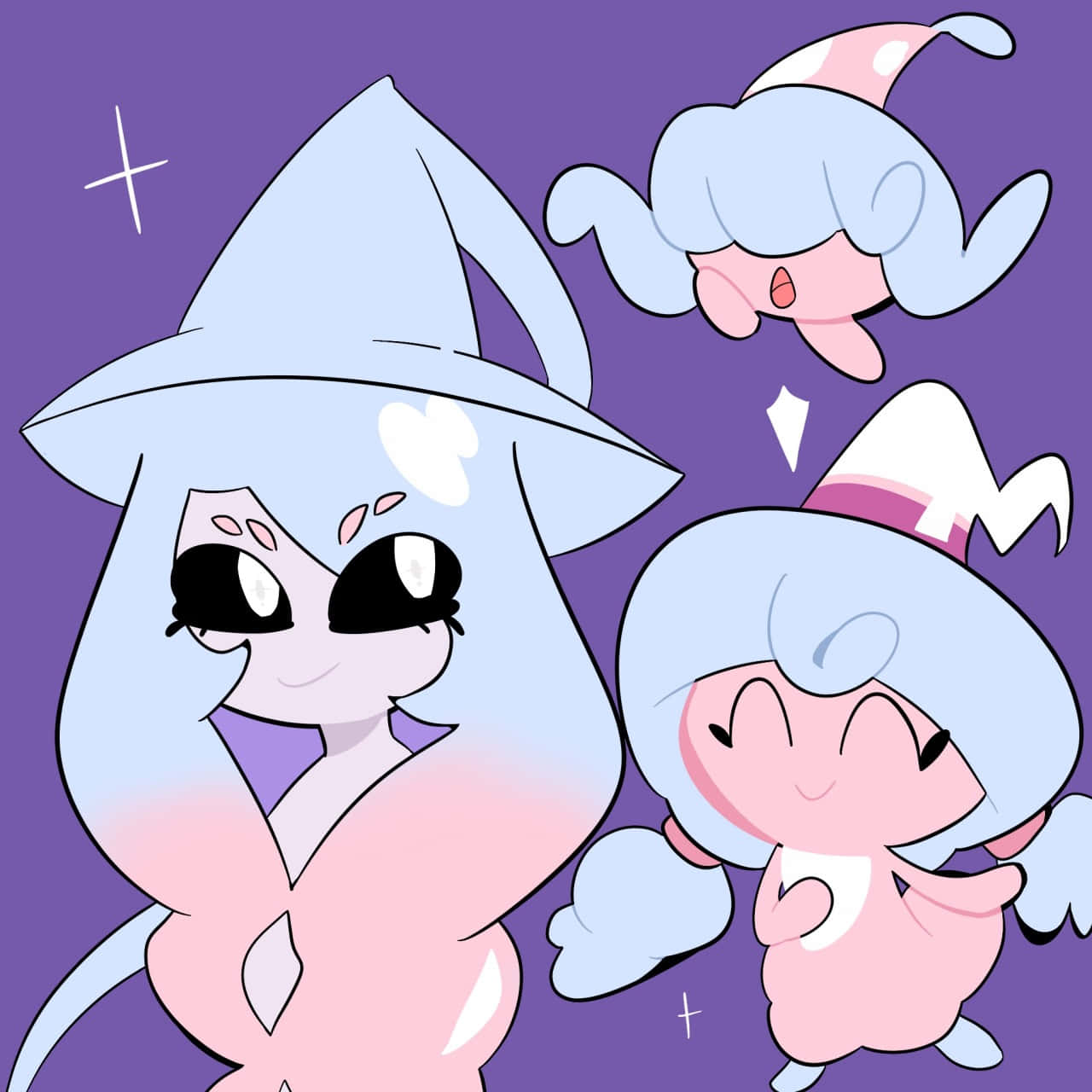 Simple Graphic Of Hatenna, Hattrem, And Hatterene