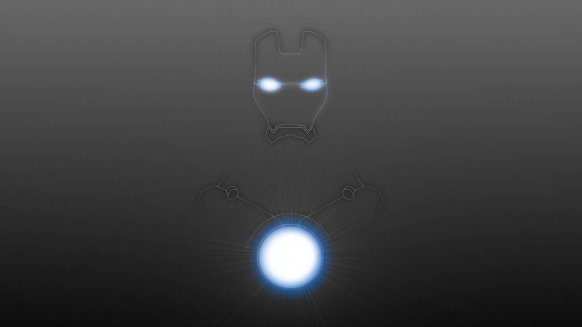Simple Gray Cool Iron Man Background