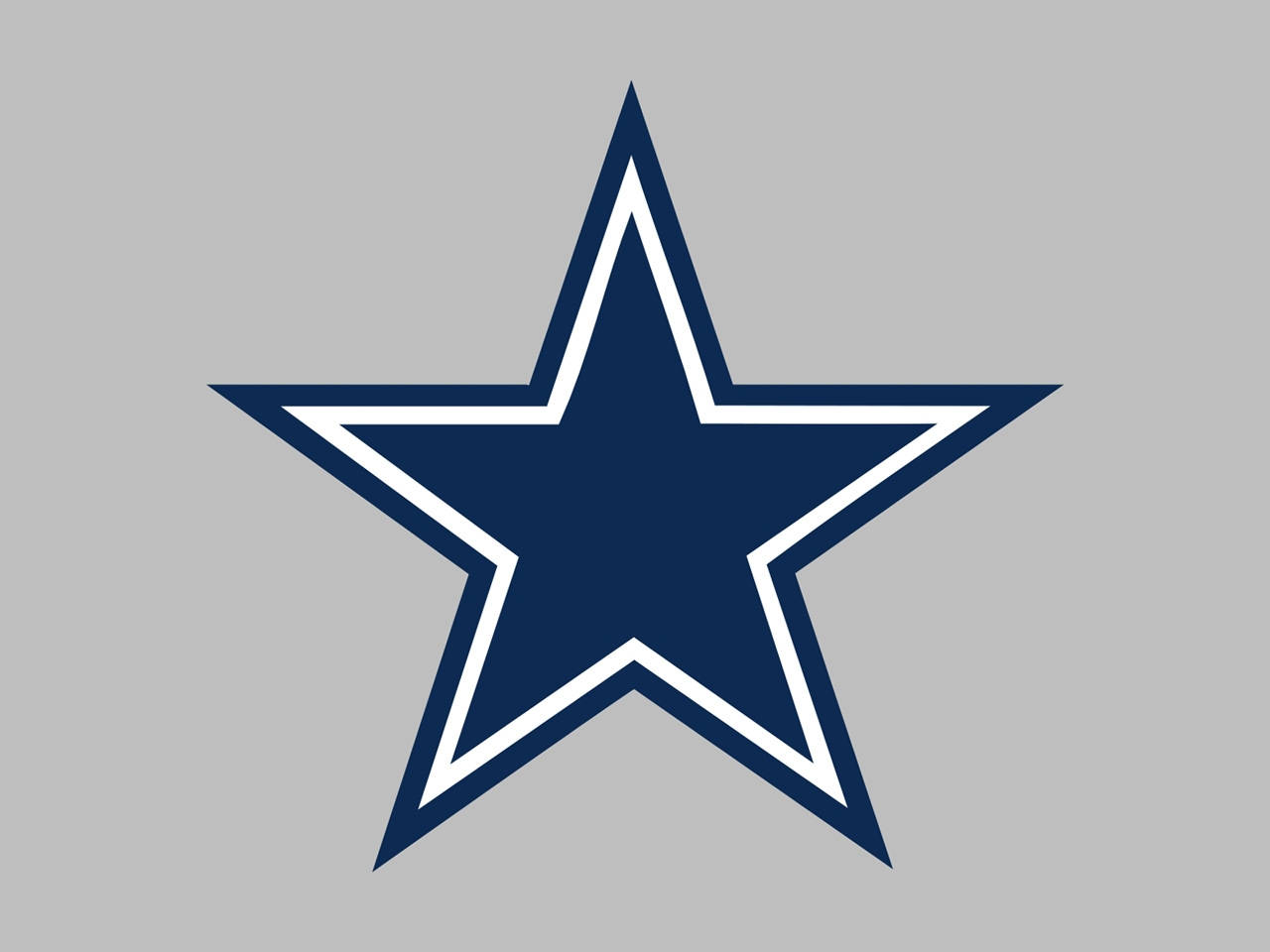 Simple Gray Dallas Cowboys Logo Background