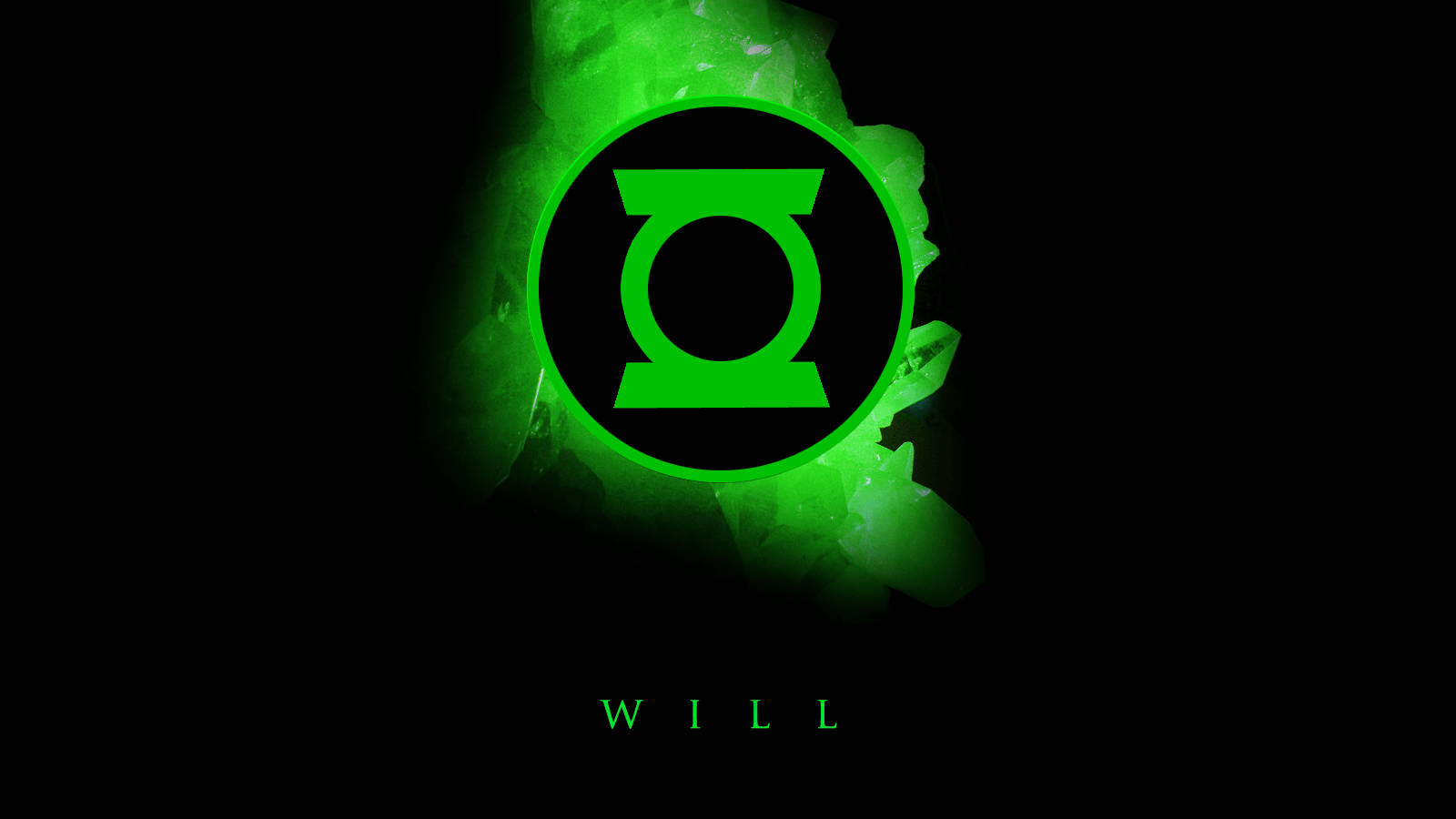 Simple Green Lantern Logo Background