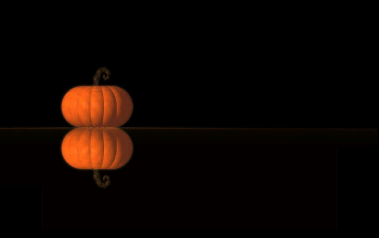 Simple Halloween Pumpkin Reflection Background