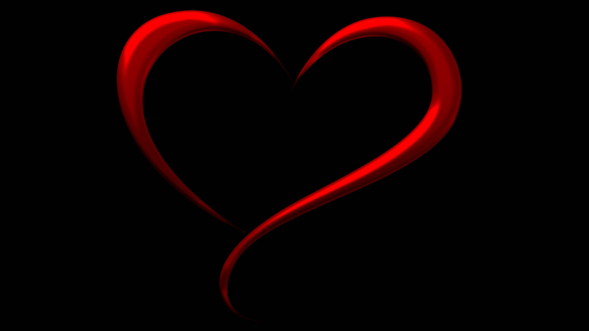 Simple Hd Heart In Black Background