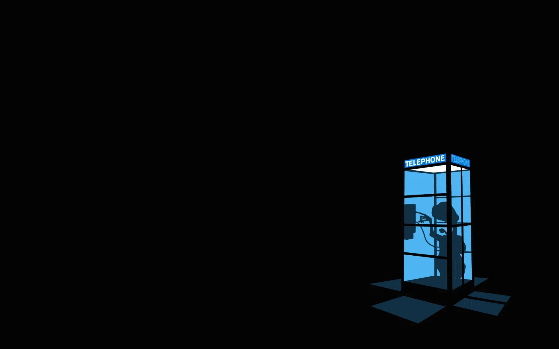 Simple Hd Person In Telephone Booth Background